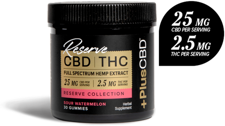 CBD GUMMIES 25MG CBD | 2.5 MG THC 30CT SOUR WATERMELON